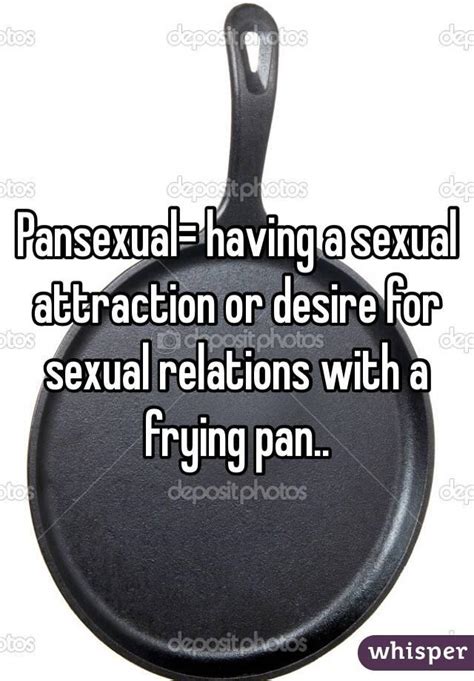 Pansexual (often shortened to pan ) is the attraction to people regardless of gender. Sexually Attracted to Pans | Pansexuality | Know Your Meme