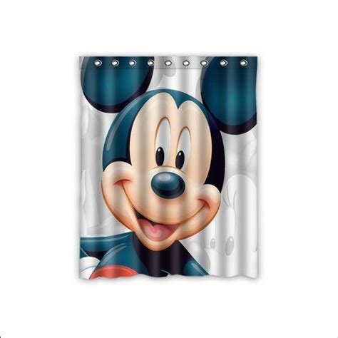 1 shower curtain with 12 hooks; Scottshop Custom Mickey Mouse Window Curtain Thermal Insu ...