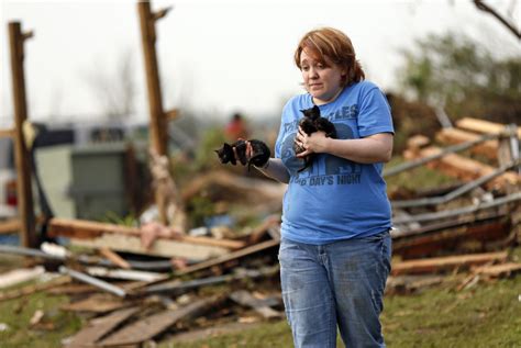 In the video, a woman says there are very few animal pens left standing after the tornado tore through the area. Oklahoma Tornado Pet Rescue Efforts Begin Amid Widespread ...