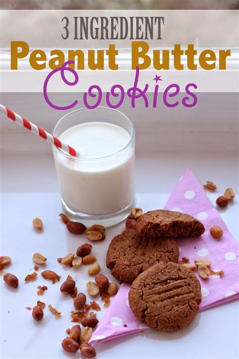 3 ingredient peanut butter cookies no egg. 3 Ingredient Peanut Butter Cookies No Egg / 3 Ingredient ...