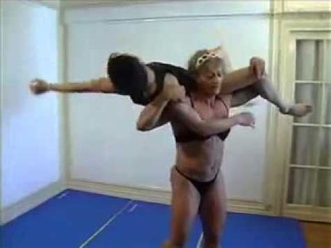 Girls are more flexible than guys and in wrestling that is a huge advantage. muscle girl with boy wrestling,fbb,lift carry 1 - YouTube