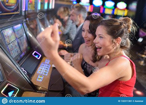 The official house of fun totally free slots games. Women Winning At Slot Machine Stock Image - Image of money, night: 132211301