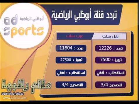 تردد قناة أبو ظبي الرياضية الجديدة 2021 abu dhabi على النايل سات ، من أكثر الأمور انتشاراً في هذا الوقت هو البحث عن قناة أبو ظبي الرياضية ، وهو أمر بالغ الأهمية لكثير من الأشخاص الذين يفضلون مشاهدة ومتابعة الرياضة بشكل يومي ، وربما لهؤلاء الأشخاص من. تردد قناة أبو ظبي الرياضية على نايل سات 2017 - YouTube