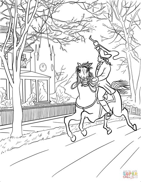 Coloring pages presenting police motorcycle only on topcoloringpages.net find more original coloring books for boys and girls now. Paul Revere's Ride coloring page | Free Printable Coloring ...