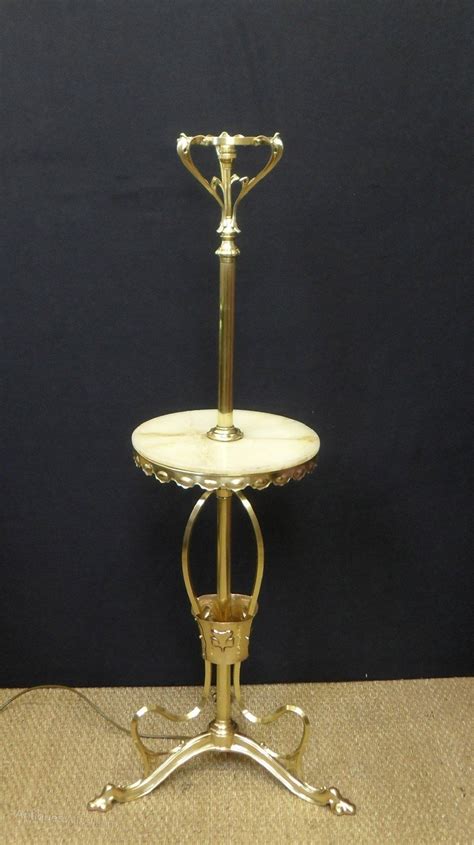 With adjustability at the base, joints and shade, this lamp provides 100 watts of directive light. Antiques Atlas - Art Nouveau Polished Brass Floor Lamp ...