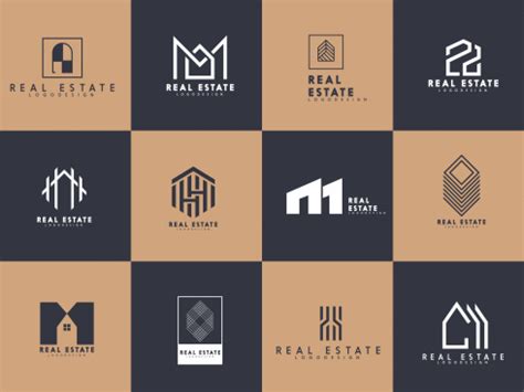 December 21, 2020 free template, premiere pro. Real estate logo template m text house shape Free vector ...