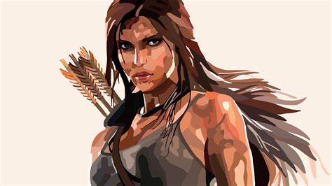 2048x1152 Lara Croft Tomb Raider Vector Art 4k 2048x1152 Resolution HD ...