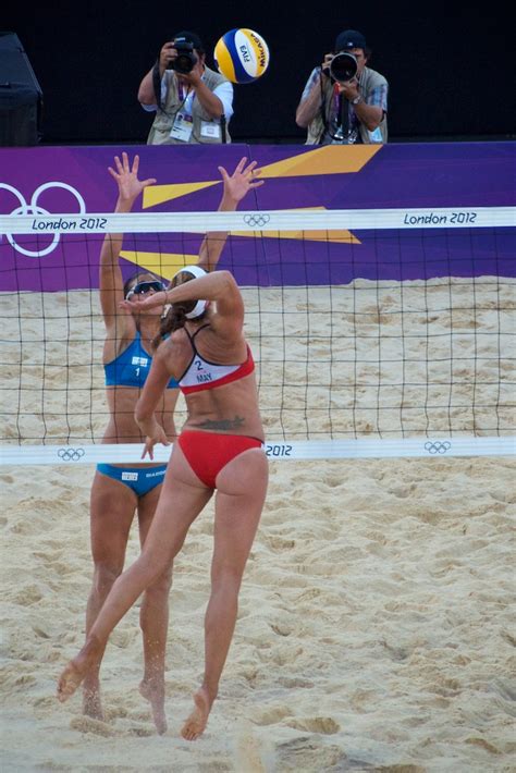 Volleyball has been part of the summer olympics program for both men and women consistently since 1964. File:2012 Summer Olympics, beach volleyball.jpg ...