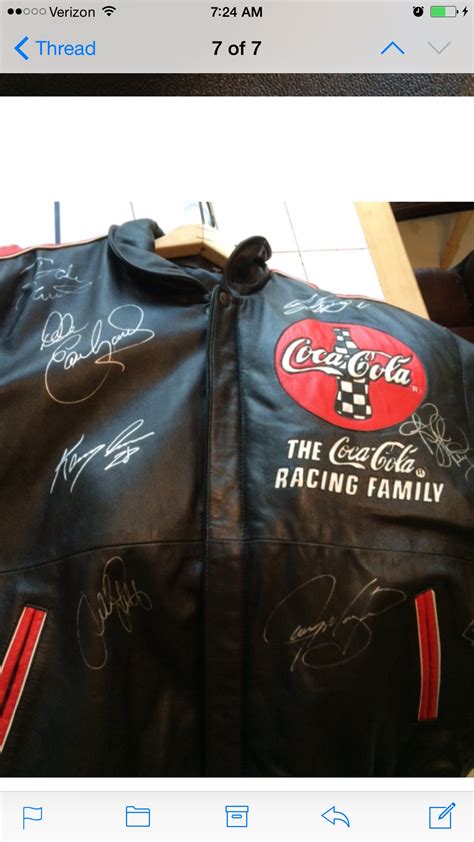 Nice pairing of nascar gear featuring a winner's circle twill team jacket (size l) and an adjustable ball cap. NASCAR Jacket Signed by 8 drivers including Dale Earnhardt ...