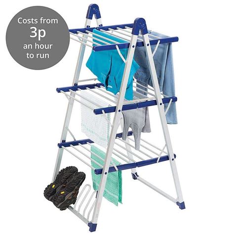 The clothes drying rack by lavish home is a convenient small space laundry drying solution for any home. 3-Tier Heated Airer | Heated clothes airer, Dryers for ...