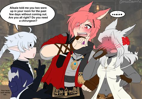 Alisaie explains in 5.4 that his ability to instantly put his foot in his mouth, and alphinaud tells the wol that she basically ripped him a new one when the two of them were reunited. Alisaie X Wol : ffxiv pairing | Tumblr / Wol meeting ...