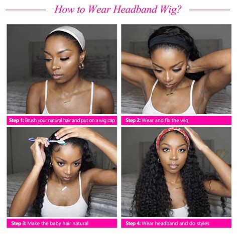 Some small stuff is coming through but the majority isn't. Loose Deep Wave Headband Scarf Hair Wig Glueless Human ...