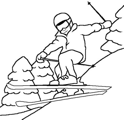 Learning downhill skiing coloring page. winter skiing coloring id 44697 : Uncategorized - yoand ...