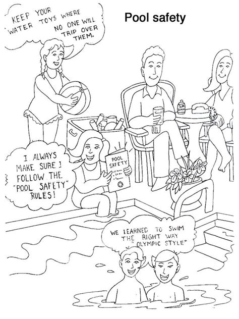 Trouble in the water 9. Safety coloring pages. Download and print Safety coloring ...