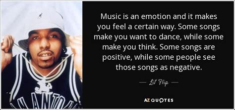 My daughter listens to music to focus her attention when she is doing tedious work. Lil' Flip quote: Music is an emotion and it makes you feel ...