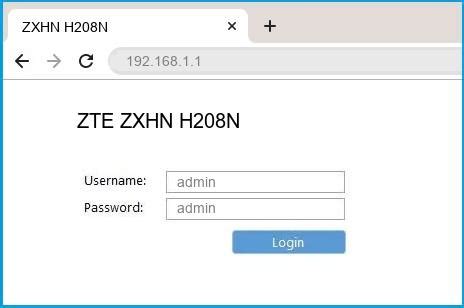 Find zte router passwords and usernames using this router password list for zte routers. 192.168.1.1 - ZTE ZXHN H208N Router login and password