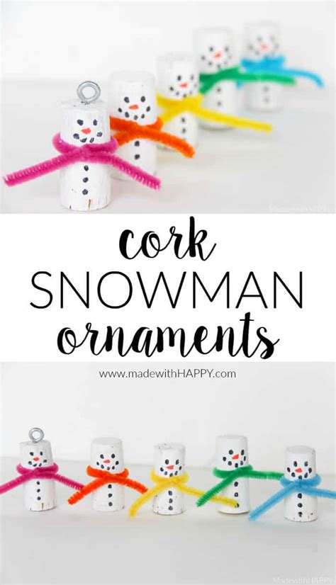 Free personalization on 5000+ ornaments. Wine Cork Ornaments on Made with HAPPY - Kids Crafts and ...