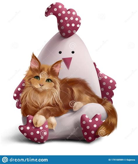 We take it step by step so you won't miss out. Red Cat Sitting On A Pillow In The Shape Of A Chicken ...