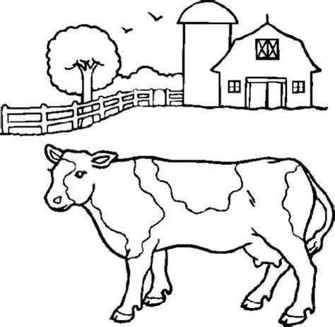 Keywords:farm, farm, farmer, agriculture, farming, cattle, on our website, we offer you a wide selection of coloring pages, pictures, photographs and handicrafts. Milch Cow On Farm Animal Coloring Page : Kids Play Color ...