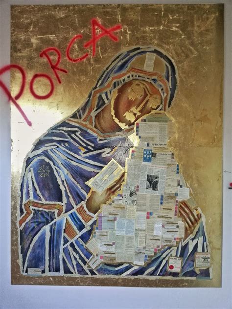 Madonna ist halt auch nicht mehr die jüngste. Arcevia, la Madonna "porca" dell'artista Alt è ritenuta ...