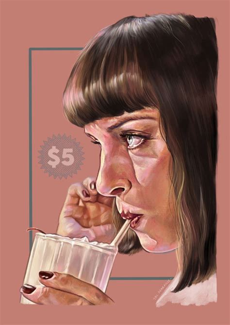 The milkshake is a metaphor for mia's attempts to project a clean, sweet, and valuable image. Pulp Fiction Five Dollar Shake movie poster in 2020 | Pulp fiction, Art, Illustration art