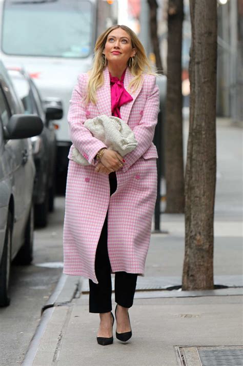 Carter bays and craig thomas, who created how i met your mother. Hilary Duff in a Pink Coat on the Set of Younger in ...