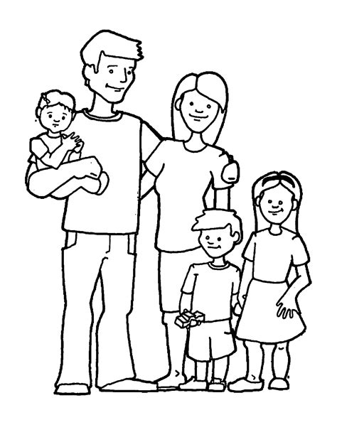 Antes de guardar debes colorear tu dibujo. Dibujos de Familia Feliz para Colorear, Pintar e Imprimir - DibujosOnline.Net