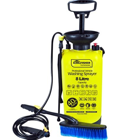 Aluminum alloy + tpe inner tube + polyester braided sleeve dimensions: Kingfisher 8L Portable Pressure Sprayer Power Washer Brush ...