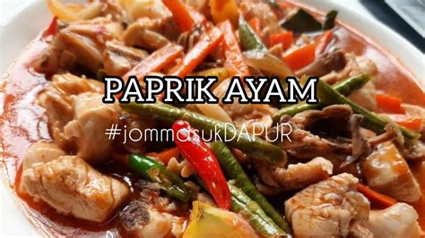 Ayam lada hitam adalah tumis dada ayam dengan lada hitam, paprika, bawang putih, bawang bombai, dan jahe. RESEPI PAPRIK AYAM SIMPLE - YouTube