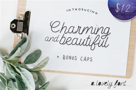 Charming is a chic and modern script font. Charming & Beautiful Script (58629) | Handwritten | Font ...