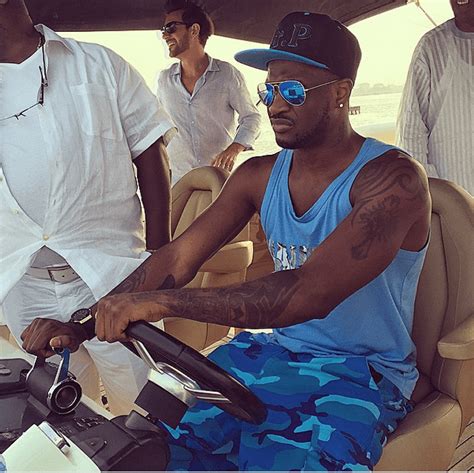 Peter okoye, his wife, lola went on a fun boat cruise on sunday with some of their friends. Peter Okoye and wife on boat cruise
