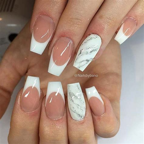 Maybe you would like to learn more about one of these? 23 Elegant French Tip Coffin Nails You Need to See in 2020 ...