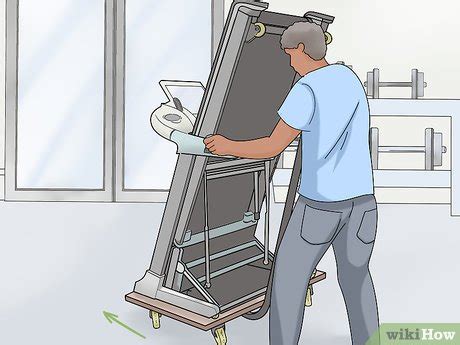 Lift the bottom edge of the treadmill cautiously and without haste to fold it upward. 3 Simple Ways to Move a Treadmill - wikiHow