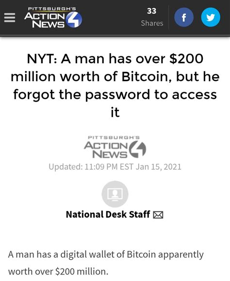 Recover your wallet, quick andeasy. A Man Has Over $200 Million Worth Of Bitcoin, But Forgot The Password To Access - Business - Nigeria