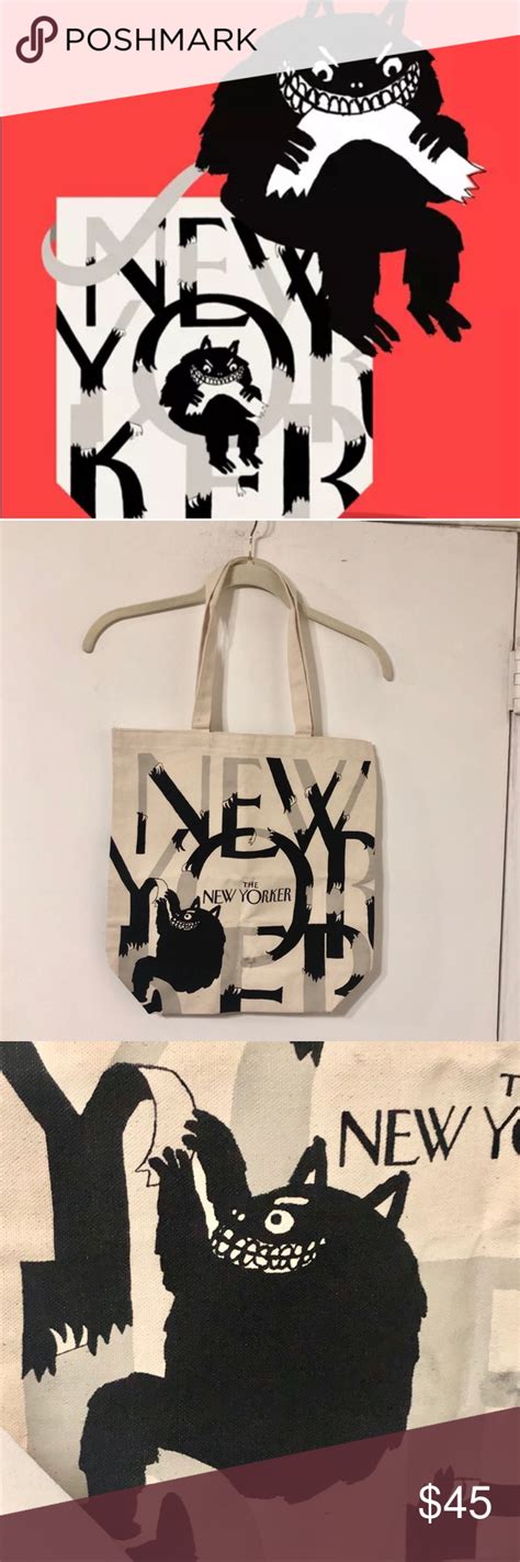 Dtg art print on one side (other side blank for when you don't want anybody to look at you or talk to you about your cool tote bag). New Yorker Monster Tote Bag Limited Edition 2019 New ...