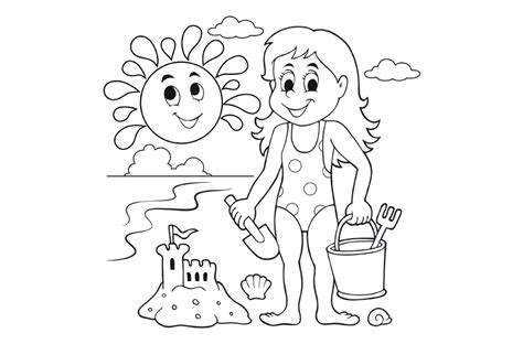 Gry dla dziewczyn i chłopców, gry dla dzieci. Darmowe kolorowanki dla dzieci od Dada • pokoloruj Dziecko na plaży