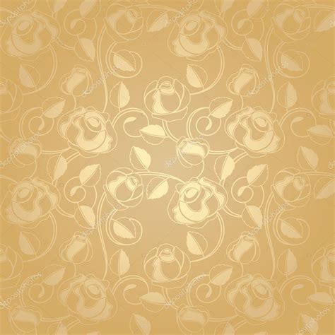 Floral banner vector free download. Seamless pattern - floral background, gold — Stock Vector ...