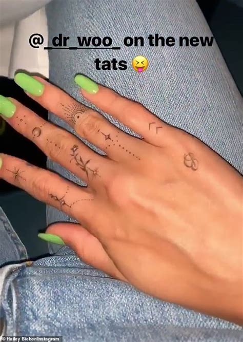 Justin is practically tattooed across his entire body at this point. Hailey Baldwin shows off intricate new finger tattoos and ...