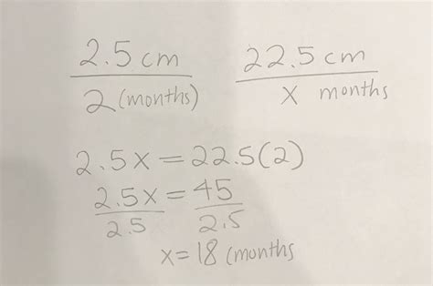 Determine which sex had a faster growth. The average rate of hair growth is 2.5 centimeters every 2 ...