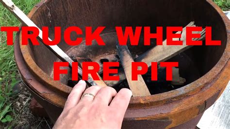 Making wide bike wheel hubs and joining them to car rims with. How to back yard fire pit with Large wheel - YouTube