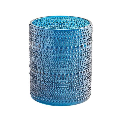 Save up to 40% select outdoor shop now. Navy Glass Textured Votive Candle Holder in 2020 | Candle ...