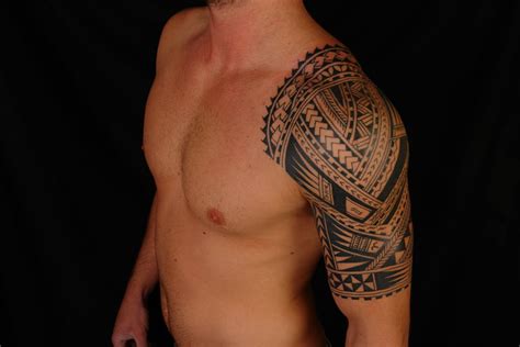 Polynesian halfsleeve tattoo design by thehoundofulster on deviantart. SHANE TATTOOS: Polynesian Half Sleeve on Codie