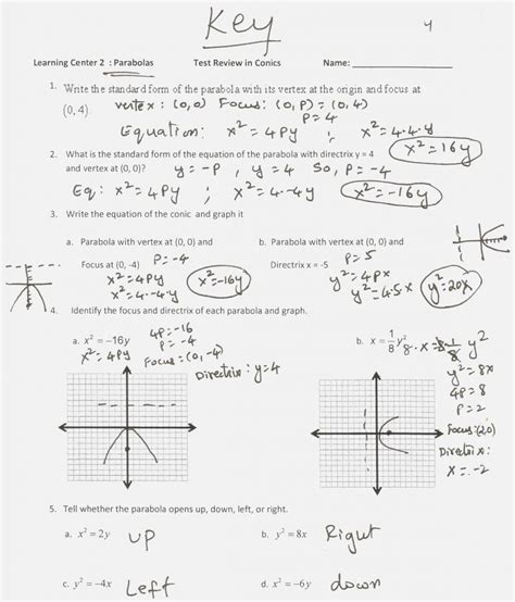 For this parabola worksheet, students graph parabolas, and identify the vertex. Graphing A Parabola From Vertex Form Worksheet Answers ...