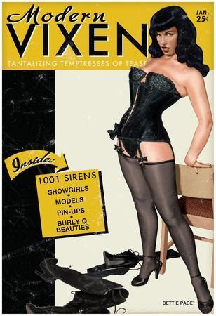 Perfect for fans of high heels and nylons. 'Bettie Page Modern Vixen Pin-Up' Posters | AllPosters.com