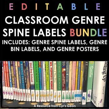 No thanks, i do not want free. Classroom Genre Spine Labels BUNDLE | Printing labels ...