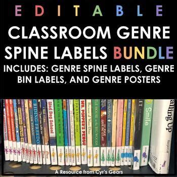 40 binder spine label templates in word format template. Classroom Genre Spine Labels BUNDLE | Printing labels ...