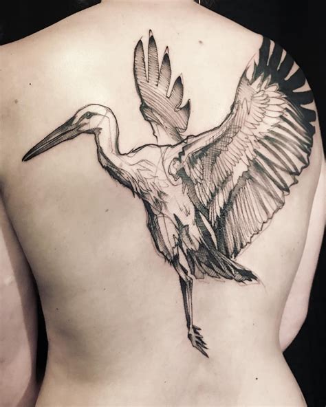 Article by logo and game asset store. #stork #storktattoo #cigogne #birdtattoo #backtattoo # ...