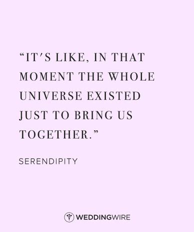 Check out our pinterest quotes selection for the very best in unique or custom, handmade pieces from our wall décor shops. "It's like, in that moment the whole universe existed just to bring us together" - Serendipity ...