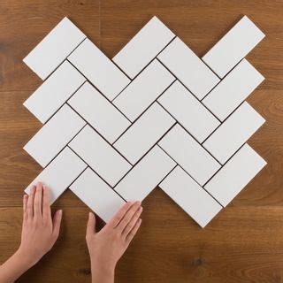 3x6 white subway tile backsplash herringbone. Try classic 3x6 subway tile in a herringbone pattern ...