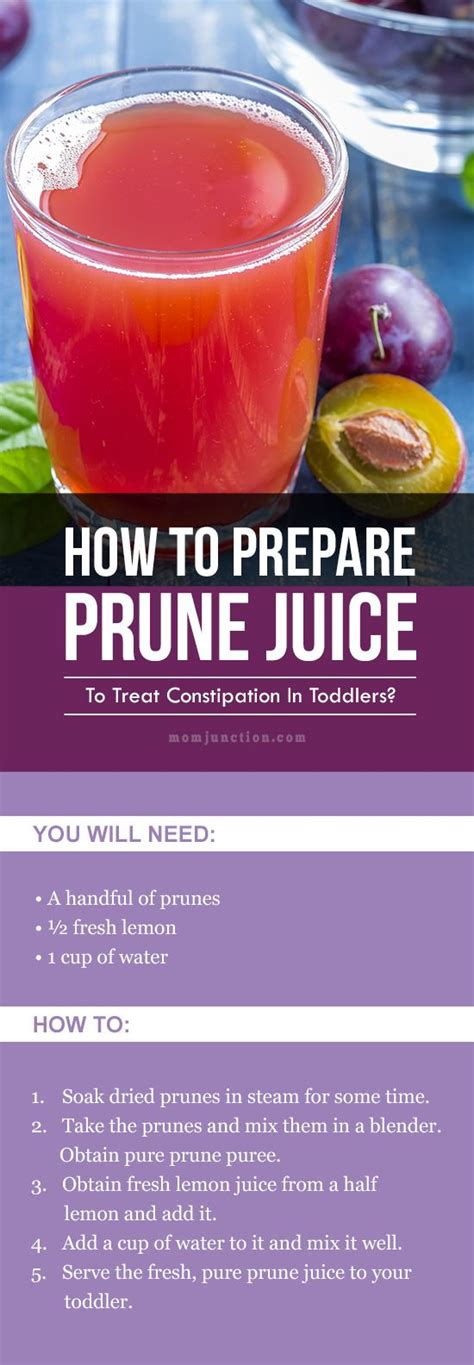How to make onion juice. Prune juice recipe for constipated baby. Prune juice ...